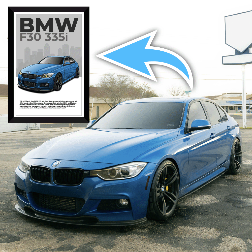 Custom Illustrated Car Poster